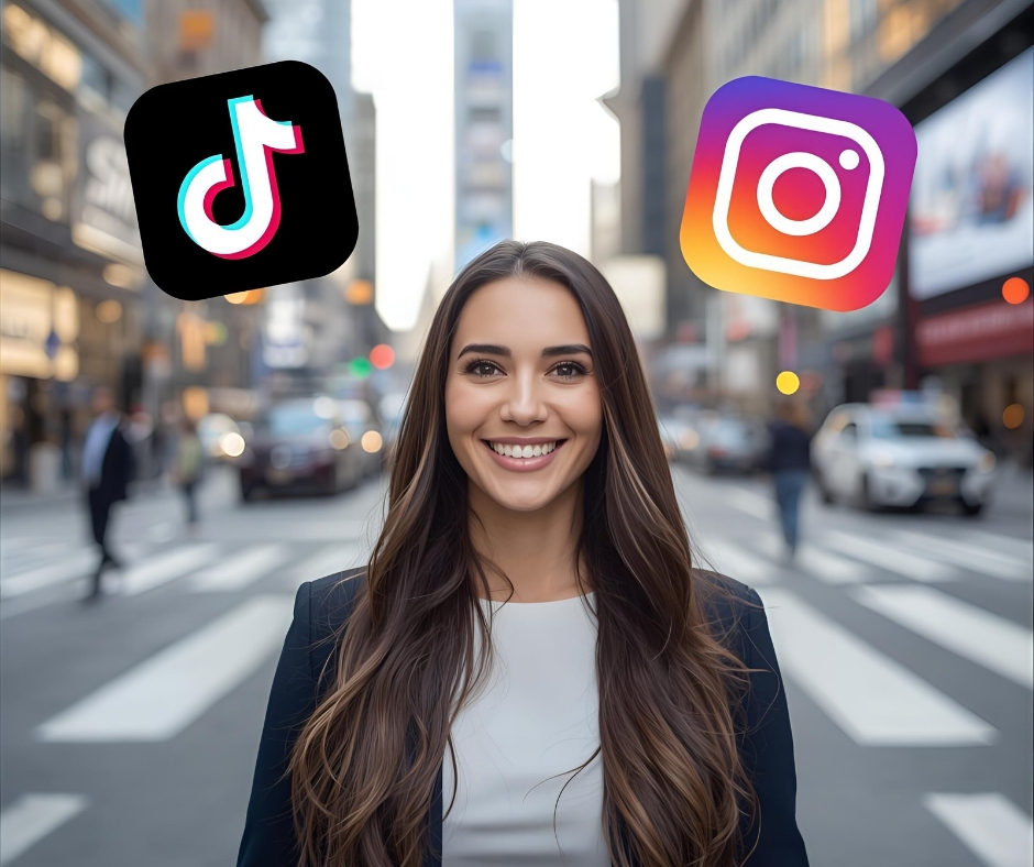 Business owner using TikTok and Instagram together to win customers online